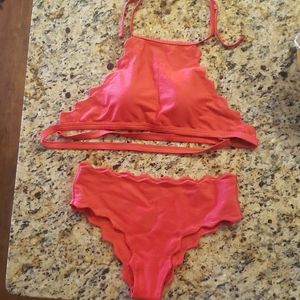 Cupshe Scalloped two piece bathing suit